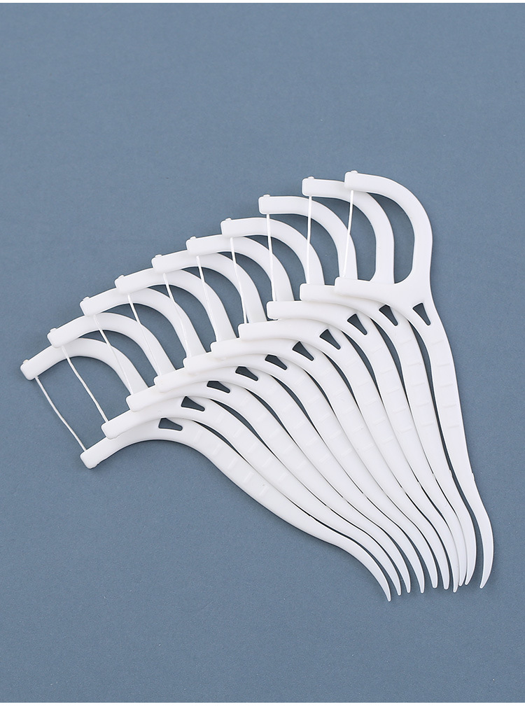 牙线300支 细剔牙线棒高拉力弓形牙签家庭装