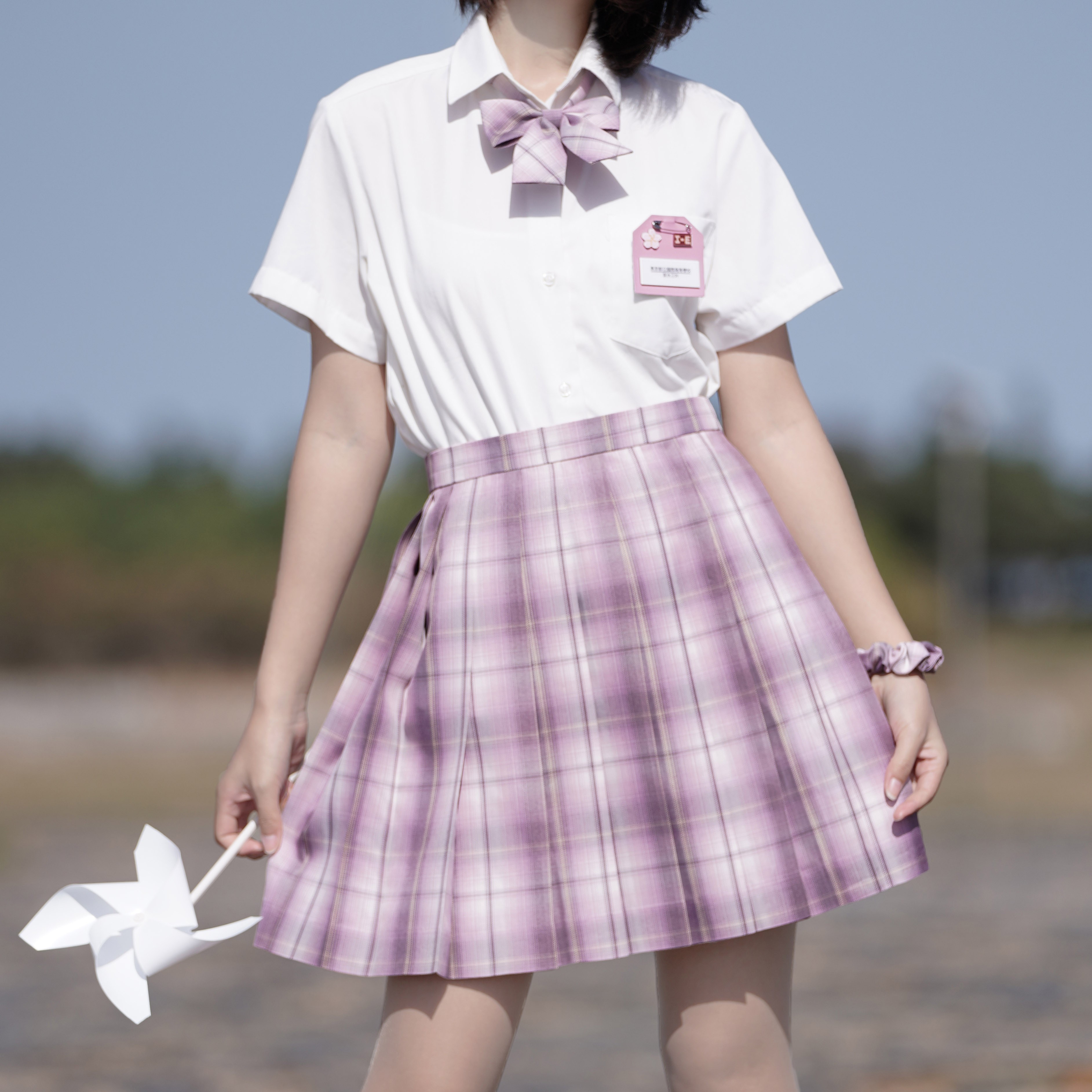 葡萄派【现货全款】2天内发货 苏璇儿的熊猫奶盖jk学生半身裙格裙