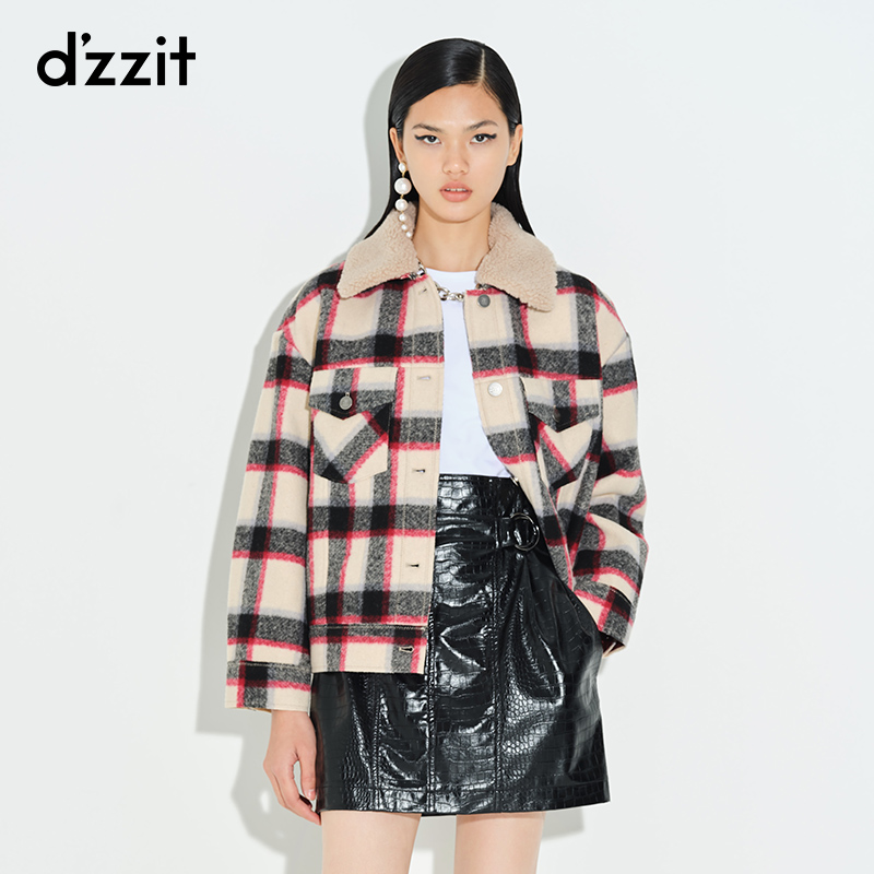 [鸥纪儿粉丝专享]dzzit地素 秋冬新款学院风外套3g4g1013u