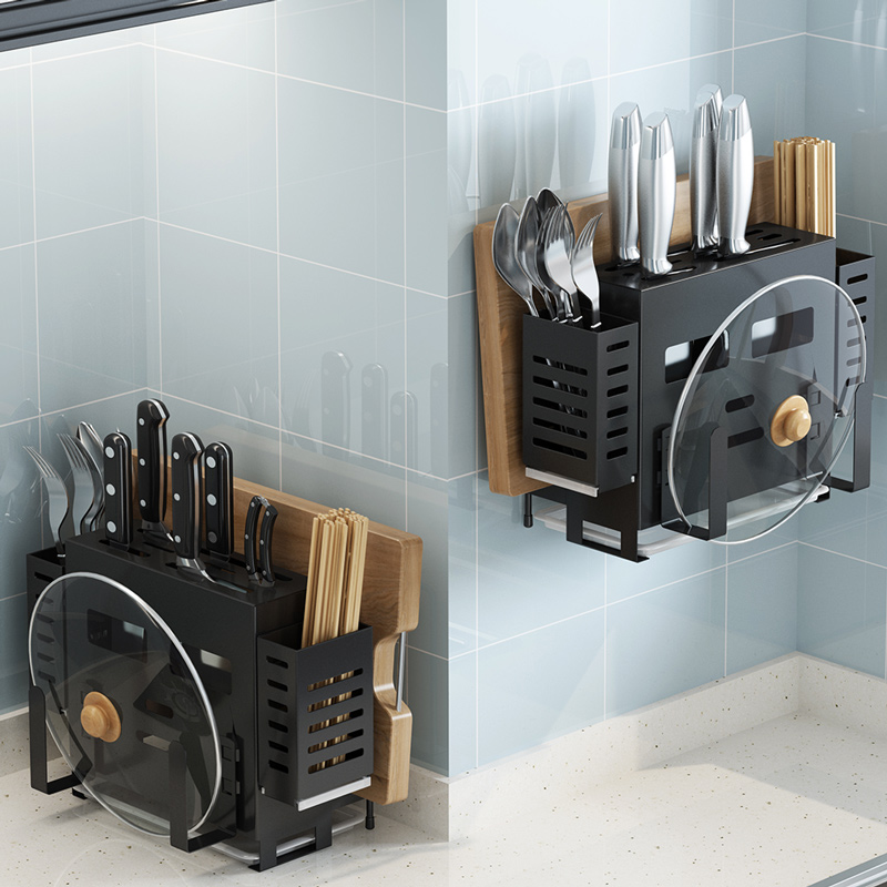 免打孔壁挂刀架,时尚黑色