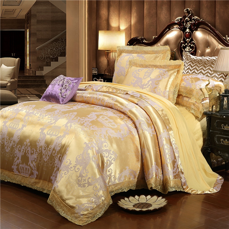 全棉贡缎提花四件套