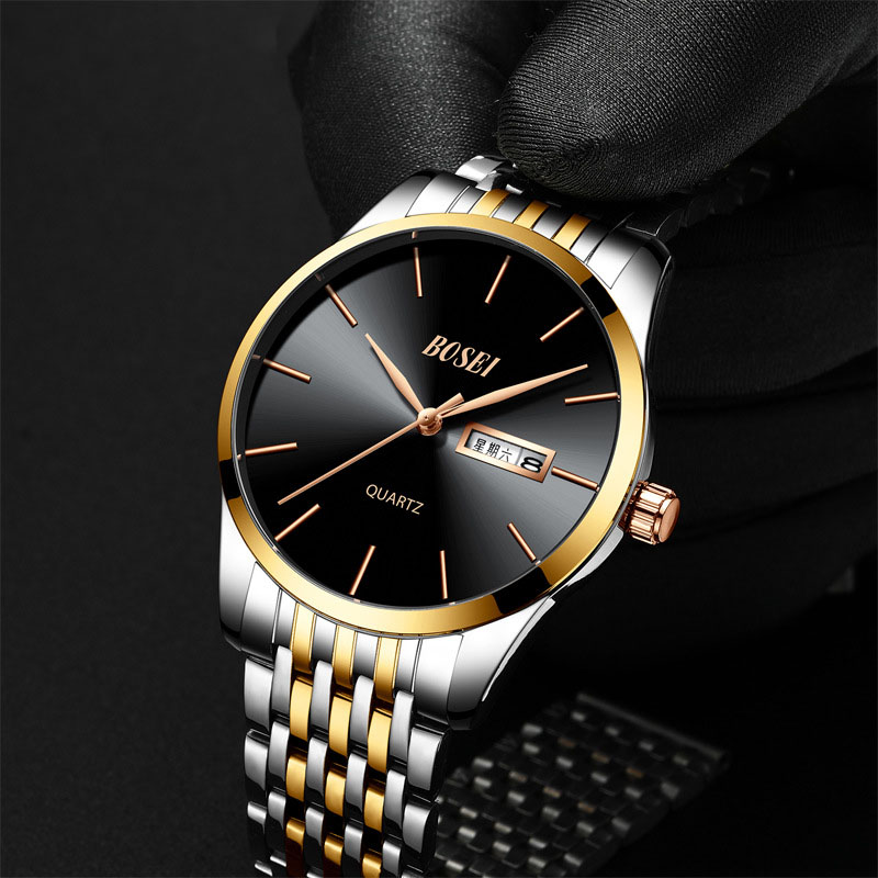 h~新款男士手表防水超薄商务时尚手表石英手表男钟表