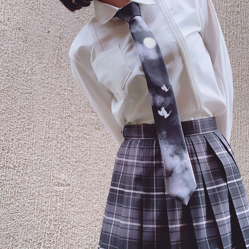 【月汐家】原创鹤归领带jk制服/dk手打领带